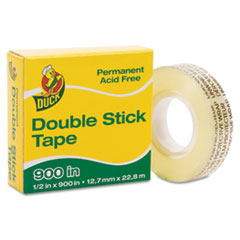 Double-Stick Tape, 1/2"x900" Roll, Clear
