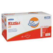 Wypall Proessional Towels, 45 Wipes, 12BX/CT, White
