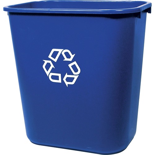 Recycling Container, 28-1/8 Quart, 14-1/2"x10-1/4"x15", Blue