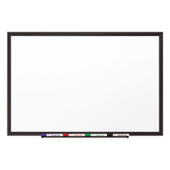 Porcelain Whiteboard, 3'x2', Black Aluminum Frame