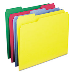 Cutless Watershed Folders,Letter,1/3 Cut,100/BX,Assorted