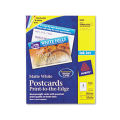 Inkjet Postcard, Perforated, 4"x6", 50/BX, White