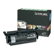 Genuine OEM Lexmark X651H11A High Yield Black Return Program Toner Printer Cartridge (25000 page yield)