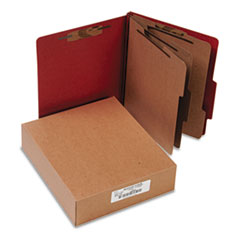 Classification Folders, 4" Exp,Letter,3 Partition, Earth Red