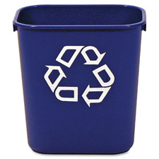 Deskside Recycling Container, 8.25"x11.4"x12.13", Blue