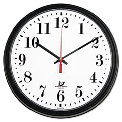 Wall Contract Clock,13-3/4",White Dial,Clear Crystal,Black