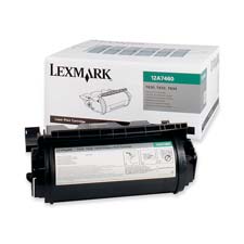 Genuine OEM Lexmark 12A7468 High Yield Black Return Program Laser/Fax Toner (21000 page yield)