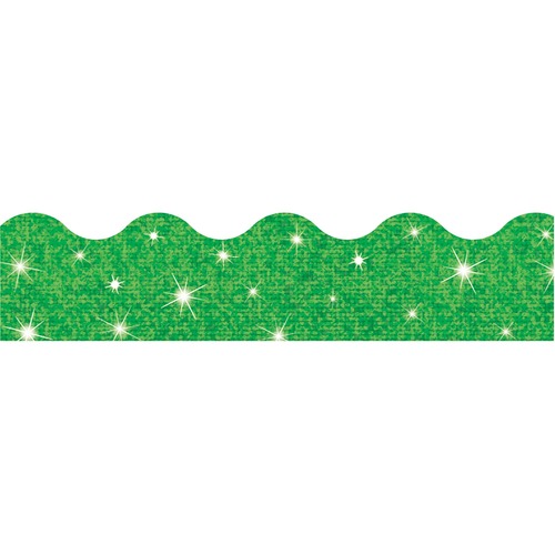 Sparkle Trimmers, 2-1/4"x32-1/2', Green Sparkle