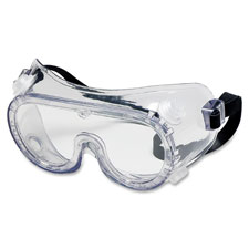 Safety Goggles, Indirect Vent, Adj Strap, Clear