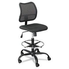 Extended Height Chair, Mesh Back, 25"x25"x39-1/2-49-1/2", BK