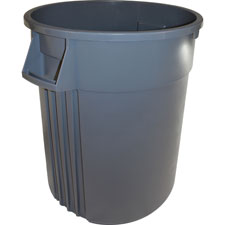 Trash Containers, Heavy-duty, 32 Gallon, Blue