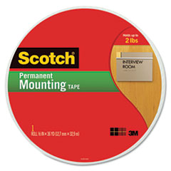 Double-Sided Foam Tape, Holds 2 lb., 3/4"x38 Yards