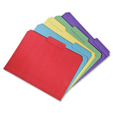 File Folders,2-Ply Tab,1/3 Cut,Recycled,Ltr.,100/BX,RD