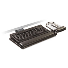 Keyboard Tray,Adjustable,23" Track,19-1/2"x10-1/2",Black