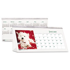 Tent Calendar,Desktop,12 Mth,Jan-Dec,8-1/2"x4-1/2",Puppies