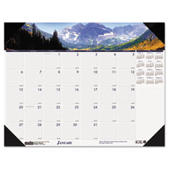 Desk Pad, "Mountains", 12 Months, Jan-Dec, 22"x17"