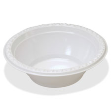 Plastic Bowls, 12oz., 125/PK, White
