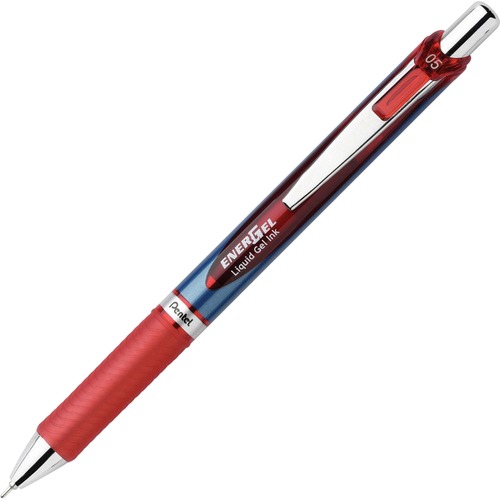 Gel Pen,Retractable/Refillable,Needle Tip.5mm,RD/RD Ink