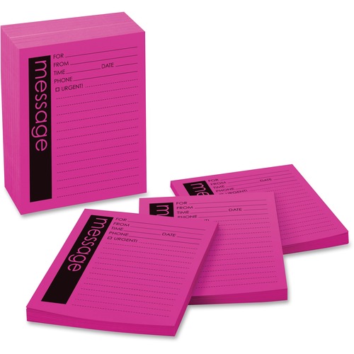 Telephone Message Pad,3-7/8"x5-7/8",50 Sheets/PD,12/PK,Pink