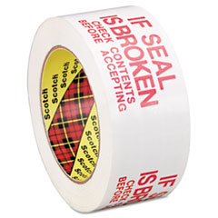 Preprinted Message Tape, 1-7/8"x109 Yards, Red On White