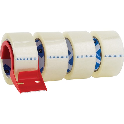 Packing Tape,w/ Dispenser,3" Core,3.0mil,2"x55 Yards,4/PK,CL