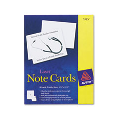 Laser Cards W/Envelopes, 4-1/4"x5-1/2", 60/BX, WE