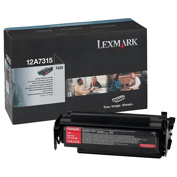 Genuine OEM Lexmark 12A7315 High Yield Black Toner Cartridge (5000 page yield)