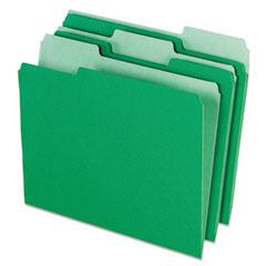 File Folder, AST 1/3 Tab Cut, Letter-Size, 100/BX, Green