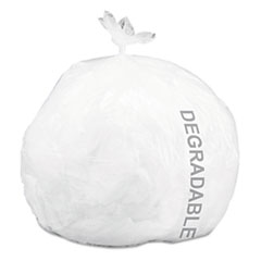 Biodegradable Trash Bags,13 Gal,.70 ml,24"x30",120/BX,White