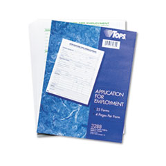 Employment Application Forms, 11"x17", 25/PK, White/BE Ink