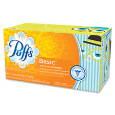 Puffs Facial Tissue, Tall Flat Box, 180Sht/BX, White
