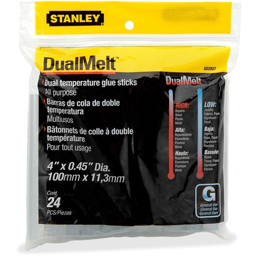 Dual Temperature Glue Sticks, 4" Sticks, 24/PK