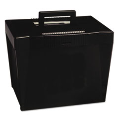 Portable File Storage Box,11-1/4"x14-7/8"x11-3/4",Black