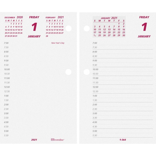 Daily Calendar Refill, f/C2S, 2PPD, Jan-Dec, 6"x3-1/2"