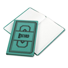 Account Book, Record-Ruled, 300 Pages, 12-1/8"x7-5/8", Blue