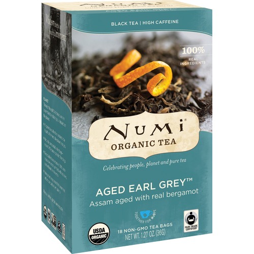 Black Tea, Organic, 18 Bags/BX, Aged Earl Grey Black