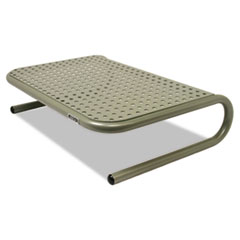 Metal Monitor Stand, 40lbs Cap, 11"x14.5"x4", Pewter