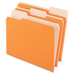File Folder, AST 1/3 Tab Cut, Letter-Size, 100/BX, Orange