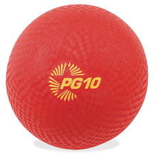 Playground Ball, Nylon, 2-Ply, 10", Red