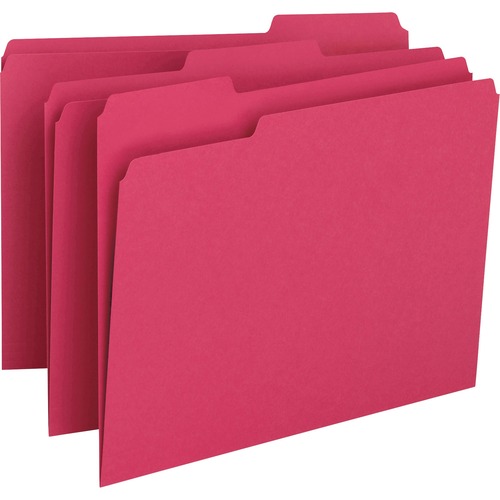 File Folder,1/3 AST 1-Ply Tab,Letter,100/BX,Red