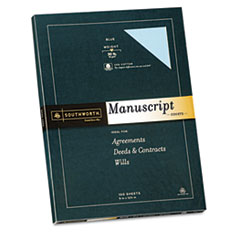 Manuscript Covers, 30lb., 9"x12-1/2", 100/BX, Blue