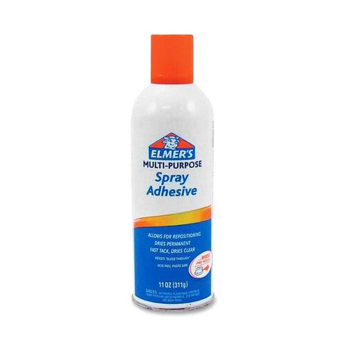 Spray Adhesive, Multipurpose, Acid-free, 11 oz., Clear
