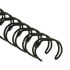 Double-loop Wire-binding Combs, 1/4", 35 Sht Cap.,25/BX, BK