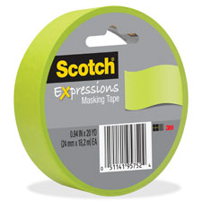 Expressions Masking Tape,Decorative,.94"x20Yrds,Green