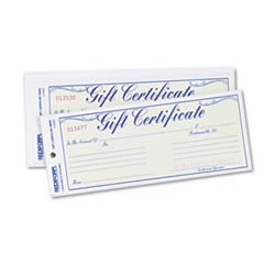 Gift Certificate,w/Envelopes,2-Prt,3-2/3"x8-1/2",25/PK,BE/GD