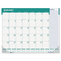 Desk Pad, "Express Track", 13 Months, Jan-Jan, 22"x17"