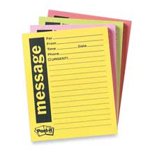 Phone Message Pads,Sticky,4"x5",50 SH Pad,4/PK,Neon Assorted