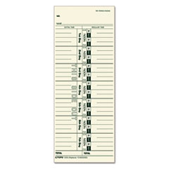 Weekly Time Card,3-1/2"x9",500/BX,Record Regular/Overtime