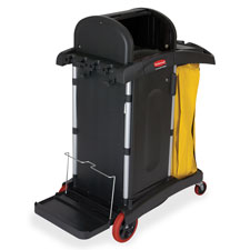 High Security Cleaning Cart, 22"x48-1/4"53-1/2", Black