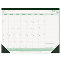 Monthly Desk Pad ,Recycled, w/Backer, 1MPP, 21-3/4"x17"